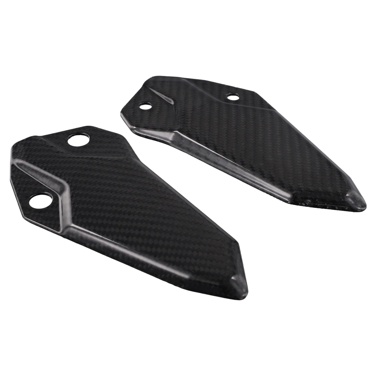 Carbon Fiber Motorcycle Accessories Heel Plates Guards Footrests for Kawasaki ZX-4R ZX4RR ZX25R 2020-2023