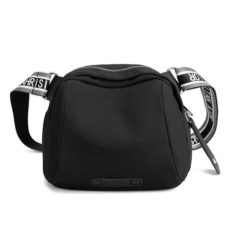 Bolsa tiracolo de nylon leve para mulheres, bolsa casual de peito, bolsa de ombro, versão coreana, moda feminina