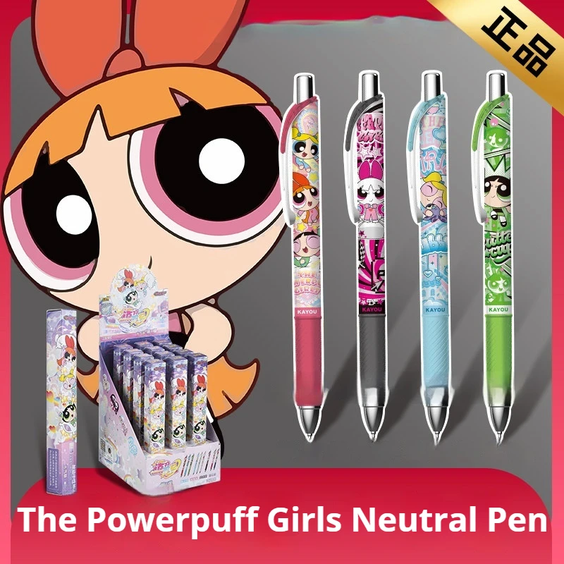 

Genuine Kayou The Powerpuff Girls Neutral Pen Blind Box Cute Cartoon Pen Vitality Pen Ji Yuanqi Edition Black Pen Stationery
