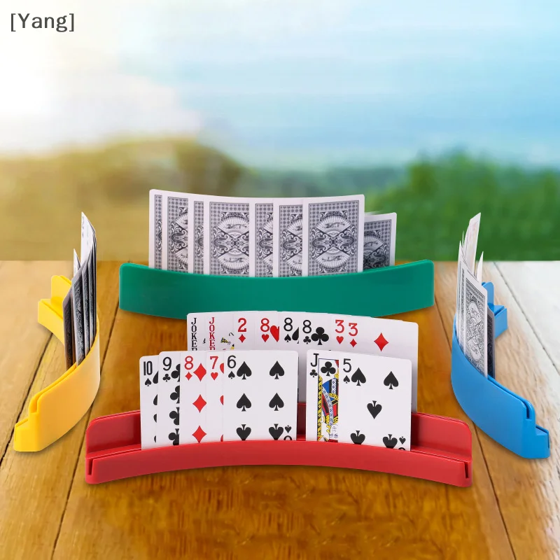 Poker Stand Hands Free Plastic Playing Cards Holder For Playing Cards Holder Board Game Curved Playing Card Rack For Kids Senior