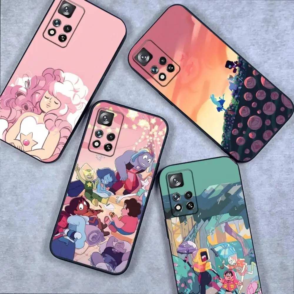 

S-Steven U-Universe Cartoon Phone Case For Samsung S 25,24,23,22,30,21,10,9,Ultra,Plus,Lite,FE,4,5G Black Soft Case