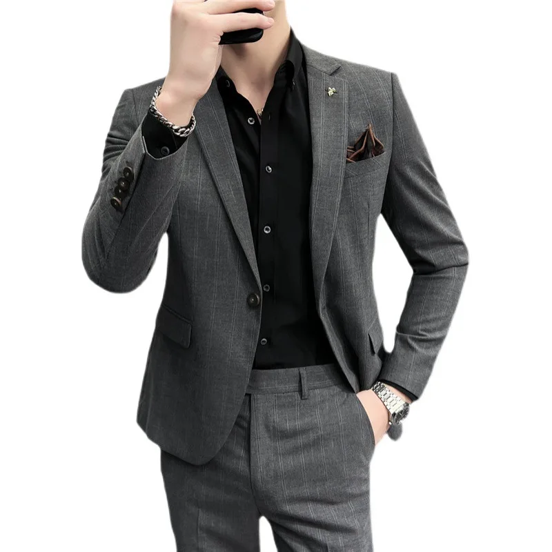 Costume deux pièces décontracté, coupe slim