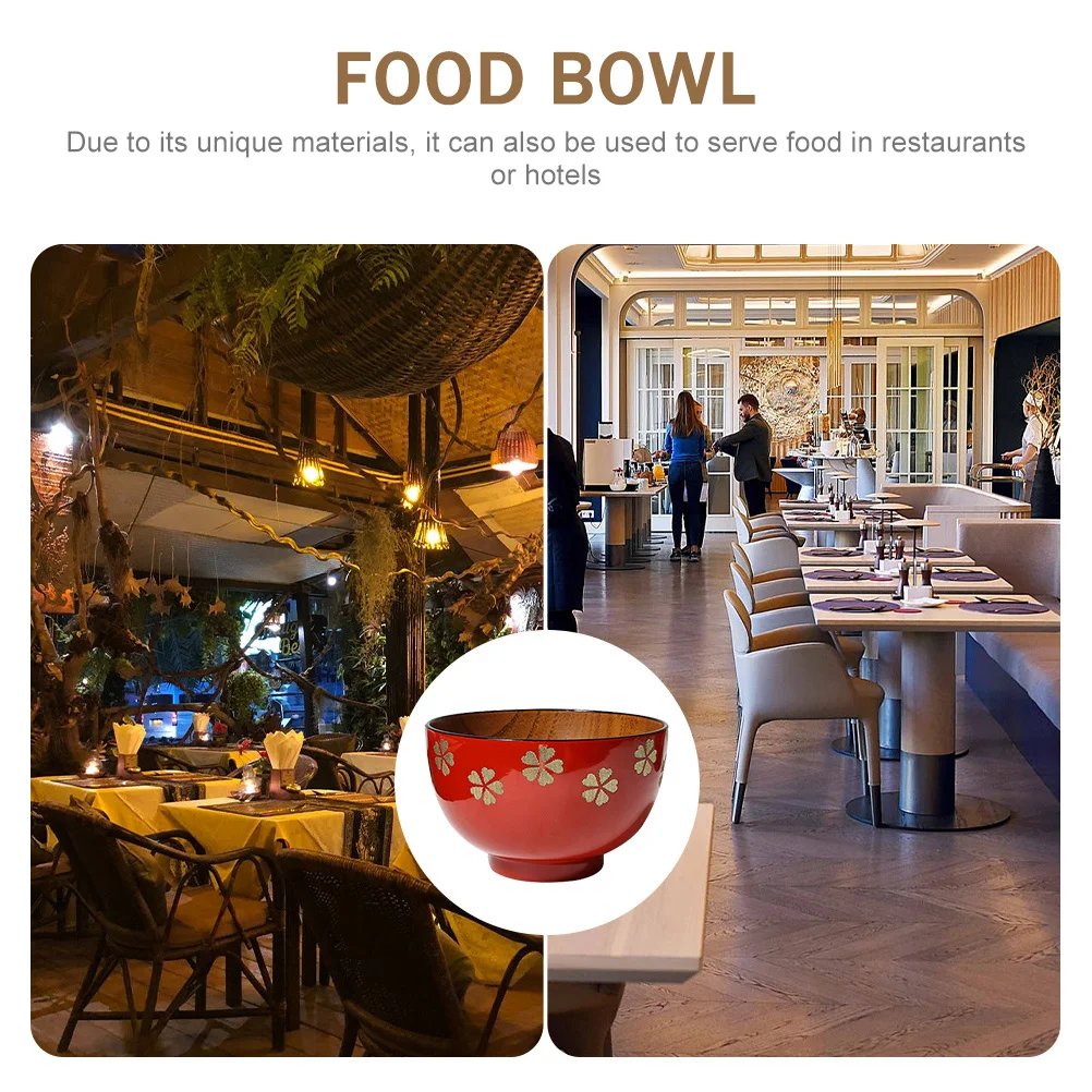 

Wood Bowl Acacia Couple Bowl for Home Restaurant Use Rice Soup Food Storage Kitchen Gadget Japanese Style Kitchen