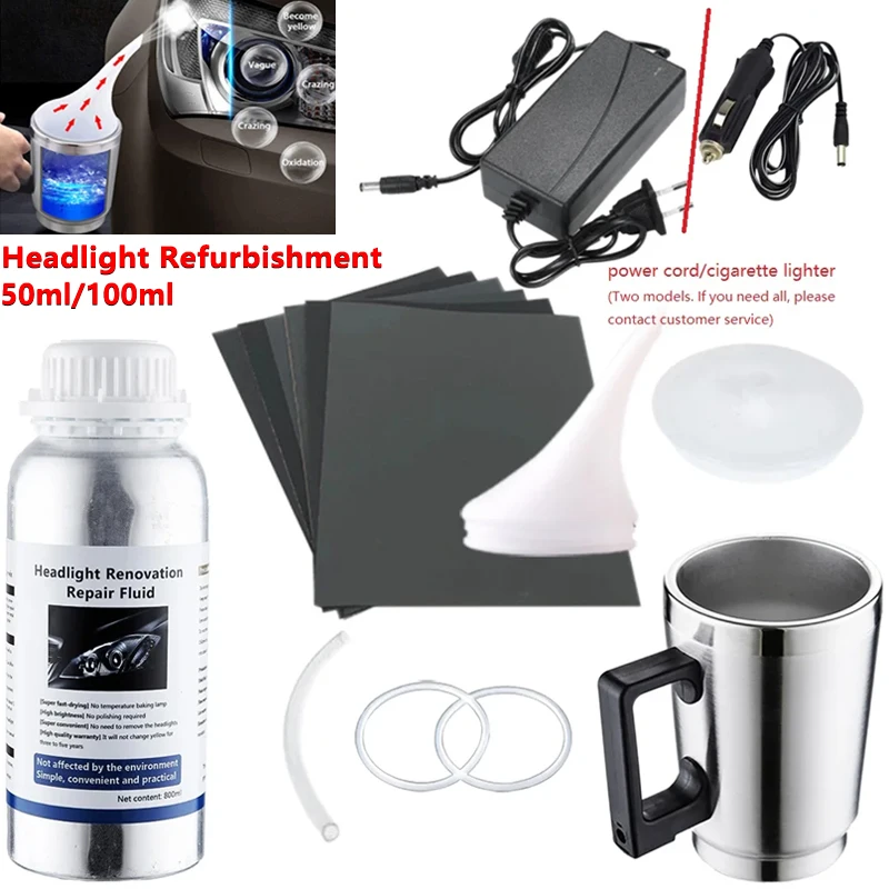 Car Headlight Polish Restoration Kit Automotive Headlight Care Tool Headlight Restoration Kit Car Headlight Restoration Liquid