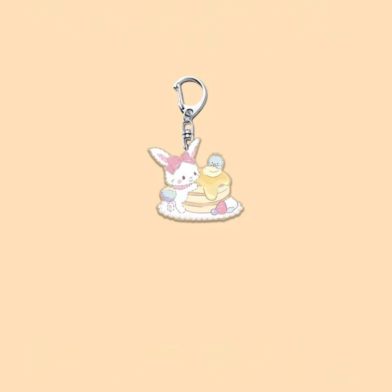 Japanese Style Cute Wish Me Mell Keychain Acrylic Material Exquisite Printing Backpack Zipper Decoration A Gift for A Friend