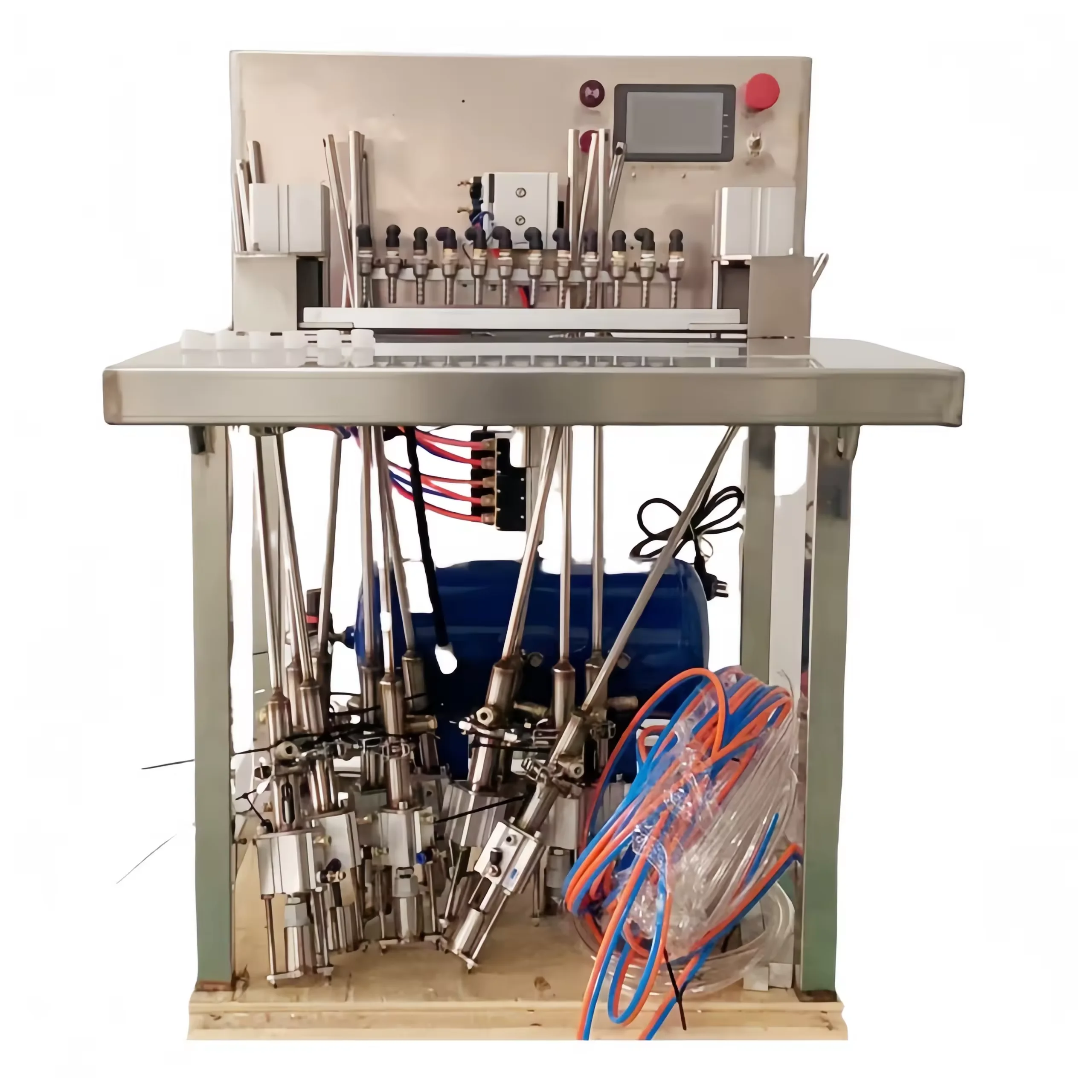 Automatic 6-Nozzle Paint Color Filling & Sealing Machine Watercolor & Tempera Paint For Beverage Plastic Packaging Machine