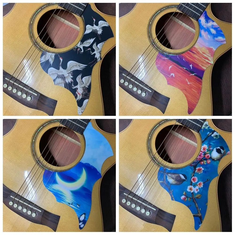 Multicolor Guitar Pickguard Sticker Musical Instrument Accessories Folk Acoustic Guitar Anti-Scratch Plate Self-adhesive