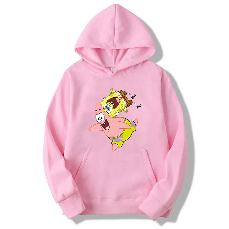 SpongeBob SquarePantsAnd Patrick Star Cartoon Anime 2026 New Fashion Sports Men's and Women's Hooded Sweatshirts Free Shipping
