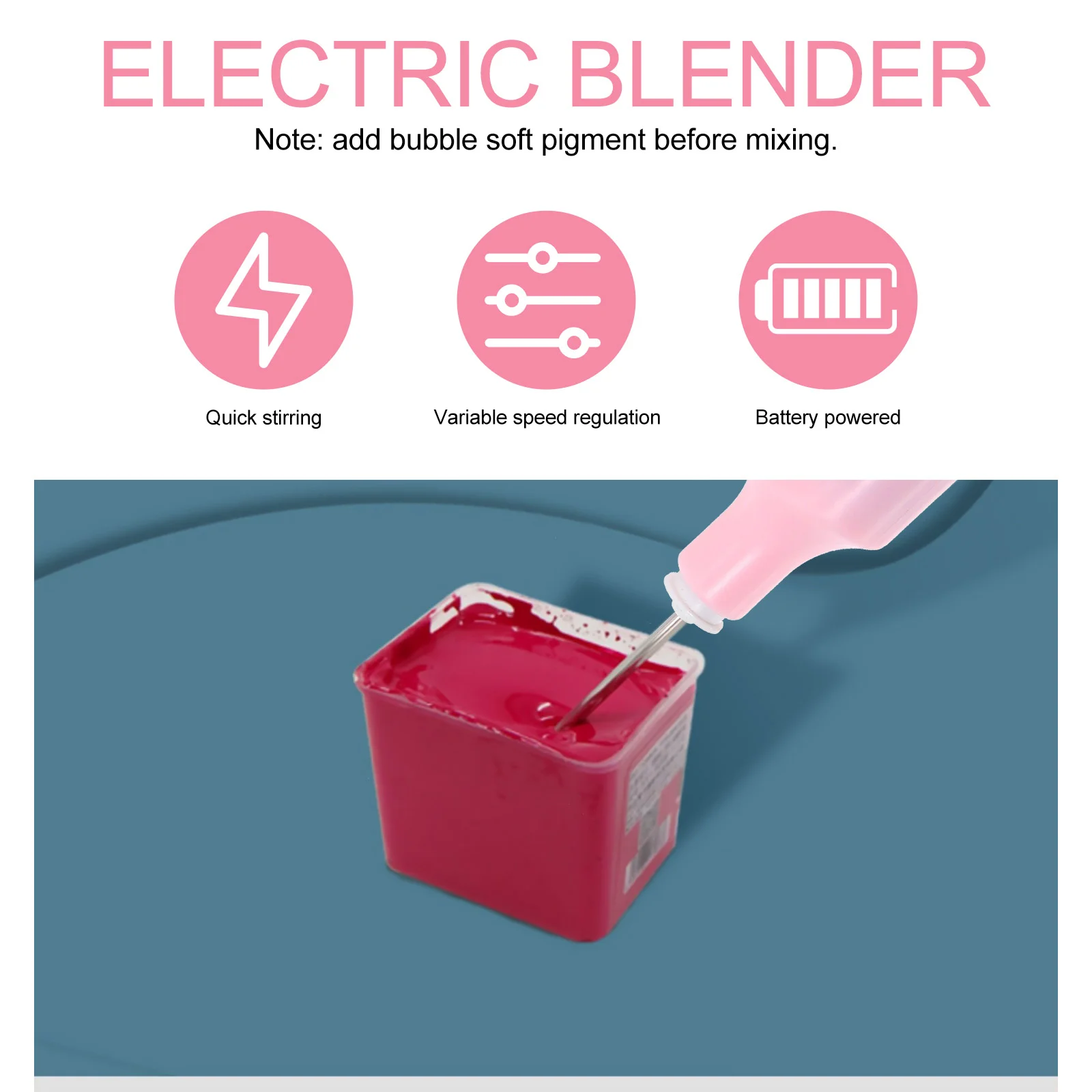 Gouache Paint Mixing Pigment Stirring Tool Hand Mixer Crafts Color Pigments Fast Plastic Electric Blender Student