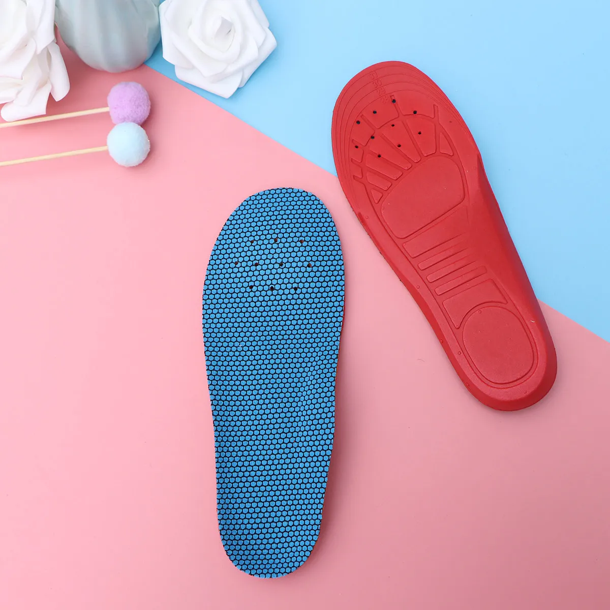 

Pair of Children Foot Insoles Size M Orthotic Arch Support Flatfoot Correction Pain Relief Shoe Inserts for Kids Sports School