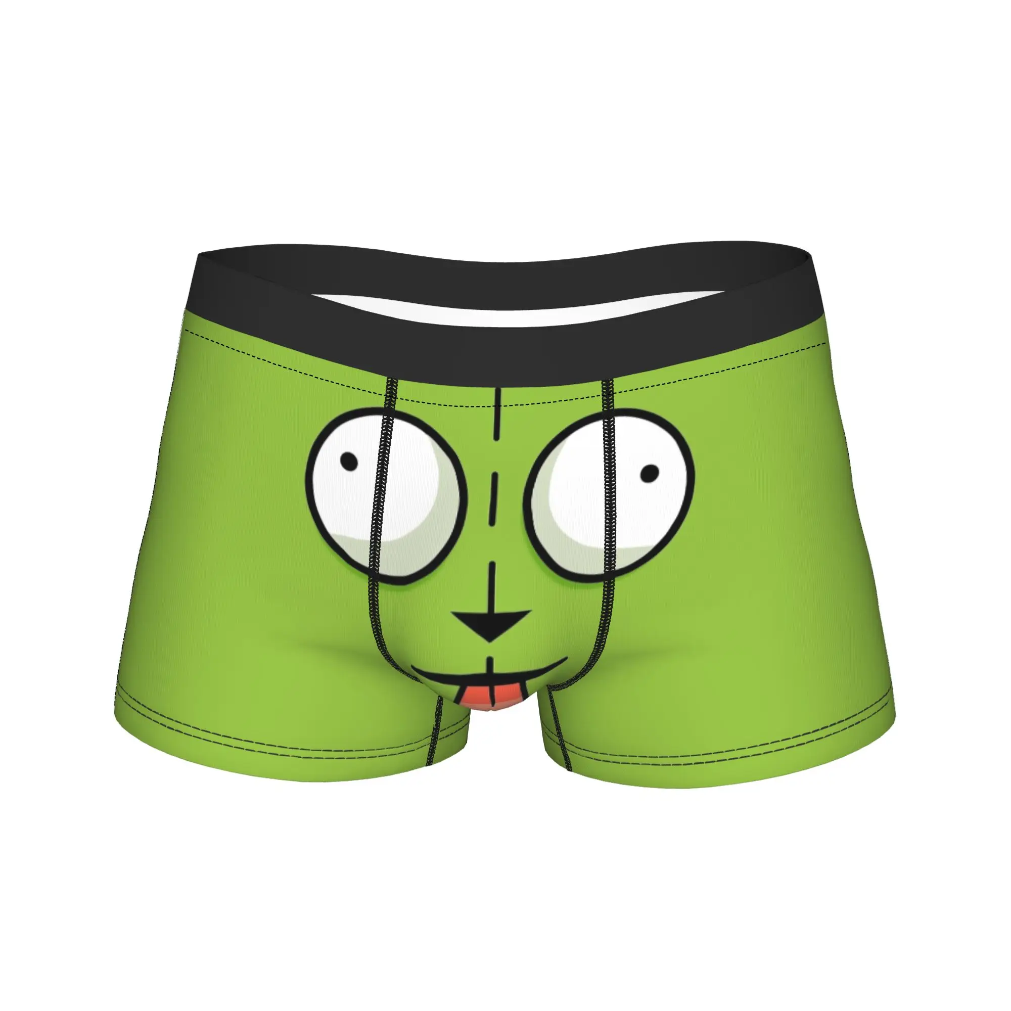 

Мужское длинное нижнее белье с героями мультфильмов Invader Zim Gir, сексуальные трусы-боксеры, шорты, мужские трусы из полиэстера, большие размеры
