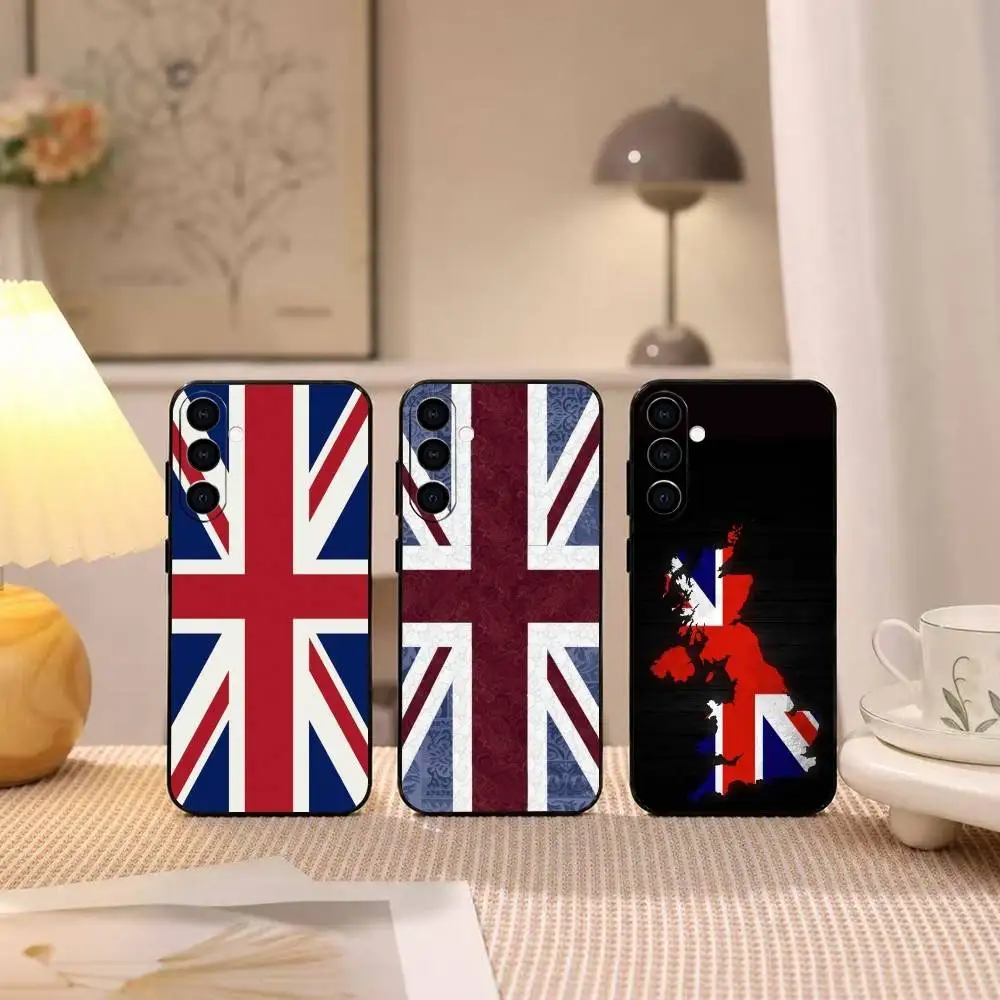 British National Flag Culture gift  Phone Case For Samsung Galaxy A73,A72,A71,A70,A53,A52,A51,Soft Silicone Black Cover
