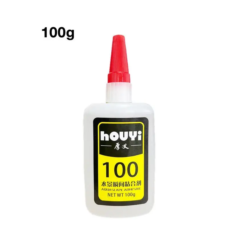 Aquarium Glue for Plants Clear 50G/100G Instant Glue Waterproof Aquarium Adhesive Long Lasting High Viscosity Quick Drying Glue