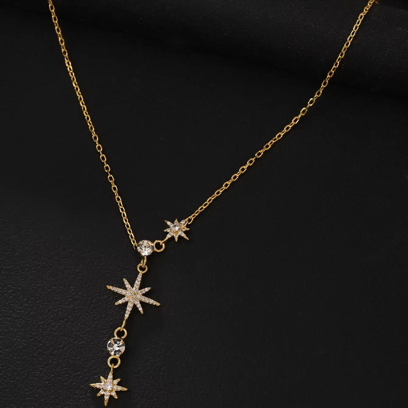 Lariat Gold Necklace for Women, Dainty Long Necklace Gold/Silver Plated Y-Shaped Pendant Necklace, Trendy Drop Necklaces Simple