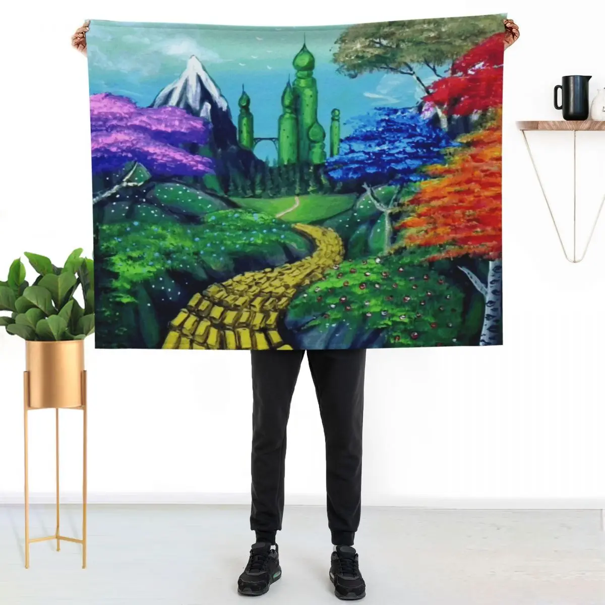 Road to the Emerald City Throw Blanket Travel Soft Plaid For Baby Single Thermals For Travel halloween Blankets