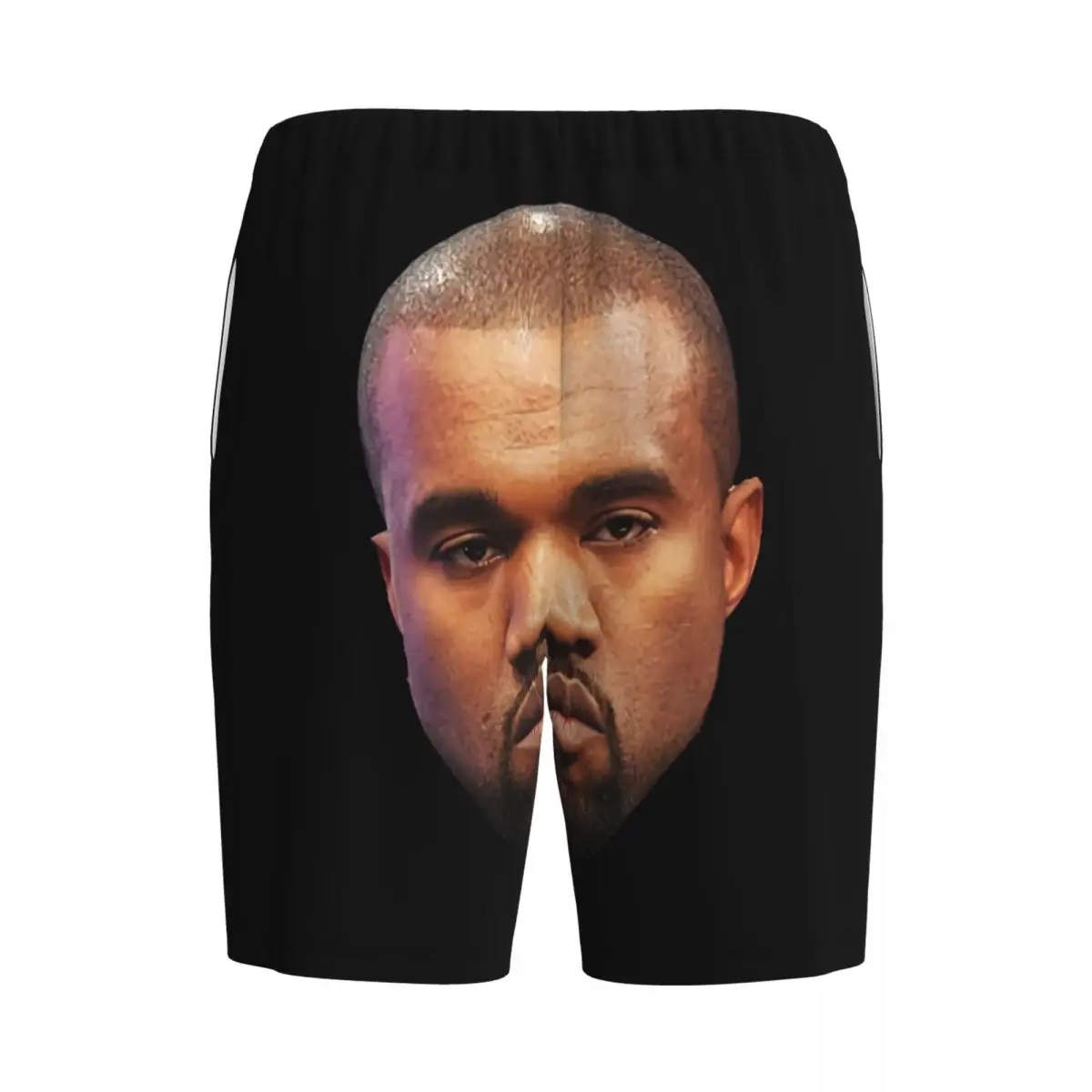 Custom Funny Kanye West Meme Pajama Shorts Sleepwear Men Elastic Waistband Rapper Music Producer Sleep Short Pjs with Pockets