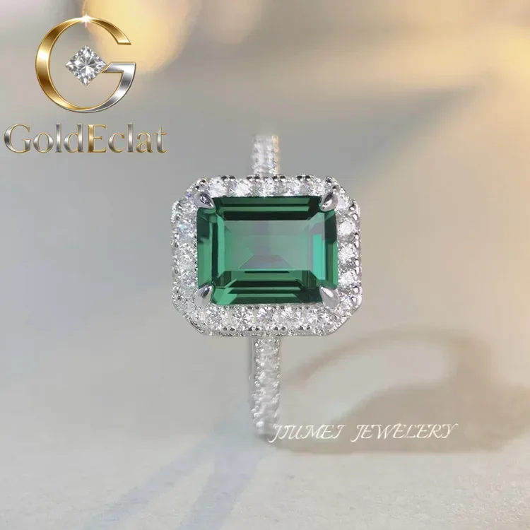

Кольцо GoldEclat класса люкс с бриллиантом 3 карата изумрудной огранки из цельной платины PT950 и белого золота для женщин