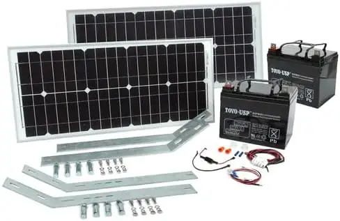 Ase 60W/24V Solar Panel Kit With High Capacity Batteries | Fas-Kitlif60W24Vbat