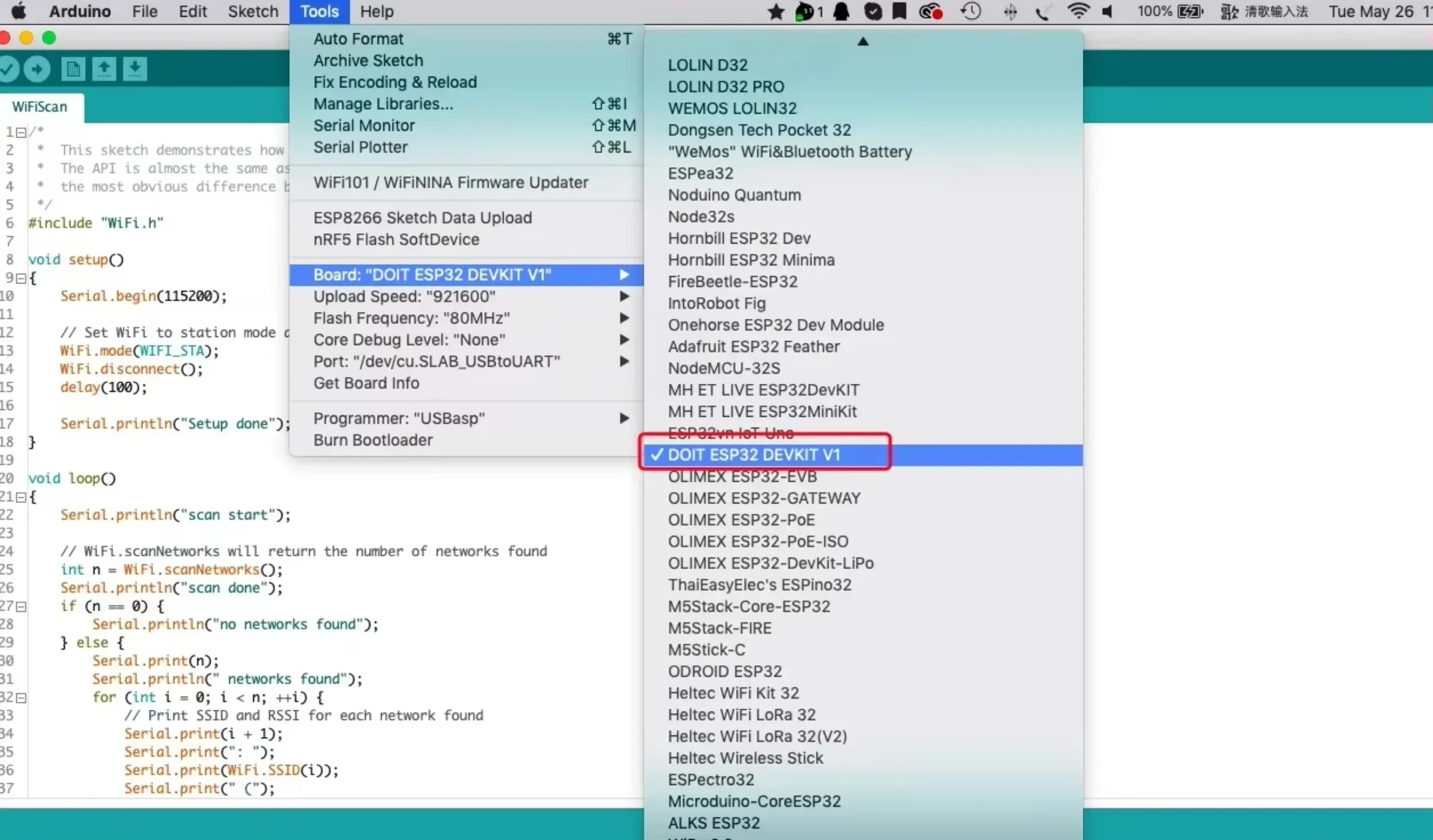 DOIT ESP-WROOM-32 وحدة ESP32S مجلس التنمية WiFi + بلوتوث NodeMCU-32S تطوير إنترنت الأشياء