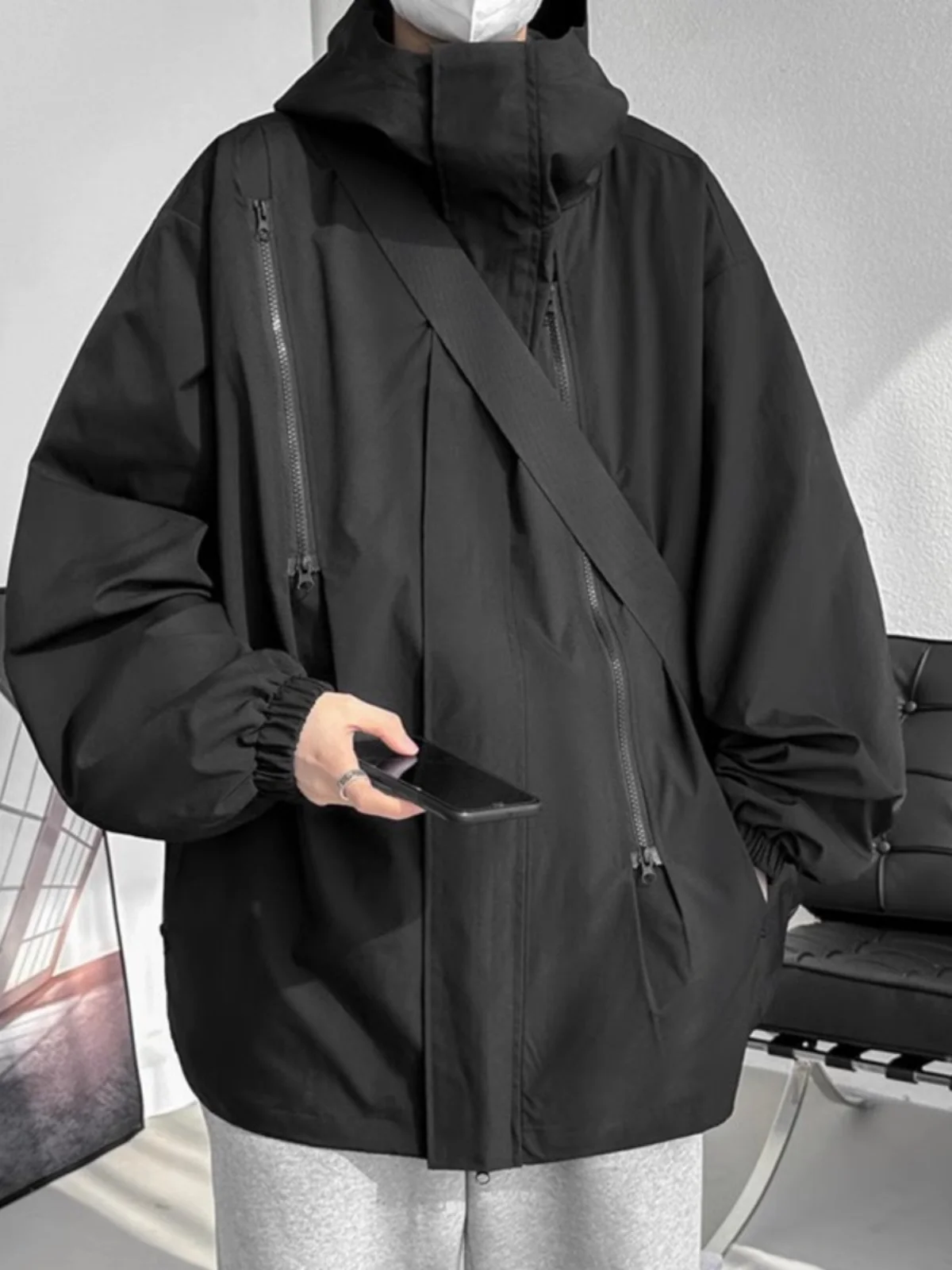 

Мужская осенне-зимняя куртка 3-в-1 для активного отдыха, ветрозащитная, водонепроницаемая, на флисовой подкладке, с капюшоном, на молнии, повседневная