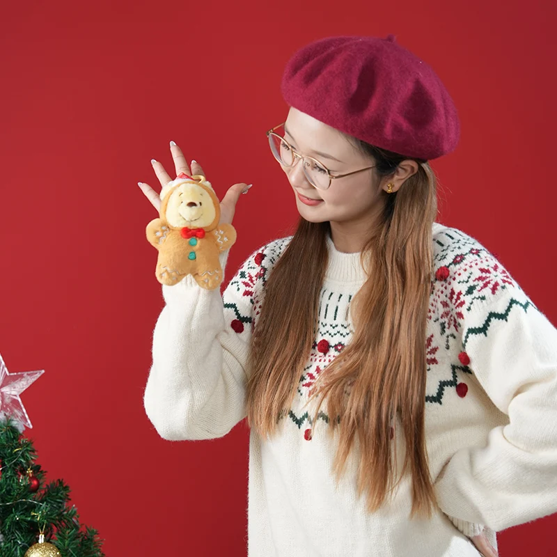 مجموعة سلسلة مفاتيح من القطيفة من Disney Christmas Stitch، Lotso & Winnie، حقيبة تحت عنوان للعطلات، هدية ساحرة، ديكور حقيبة ظهر لطيف للأطفال والمعجبين #5