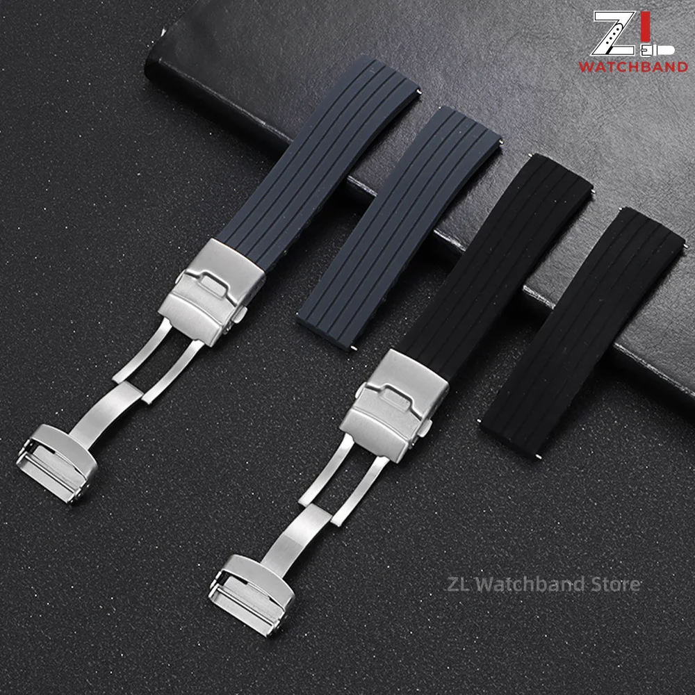 Stainless Steel Watch Buckle 18mm 20mm 22mm 24mm Silver Folding Metal Clasp for Leather Metal Silicone Strap Watch Accessories - view 5