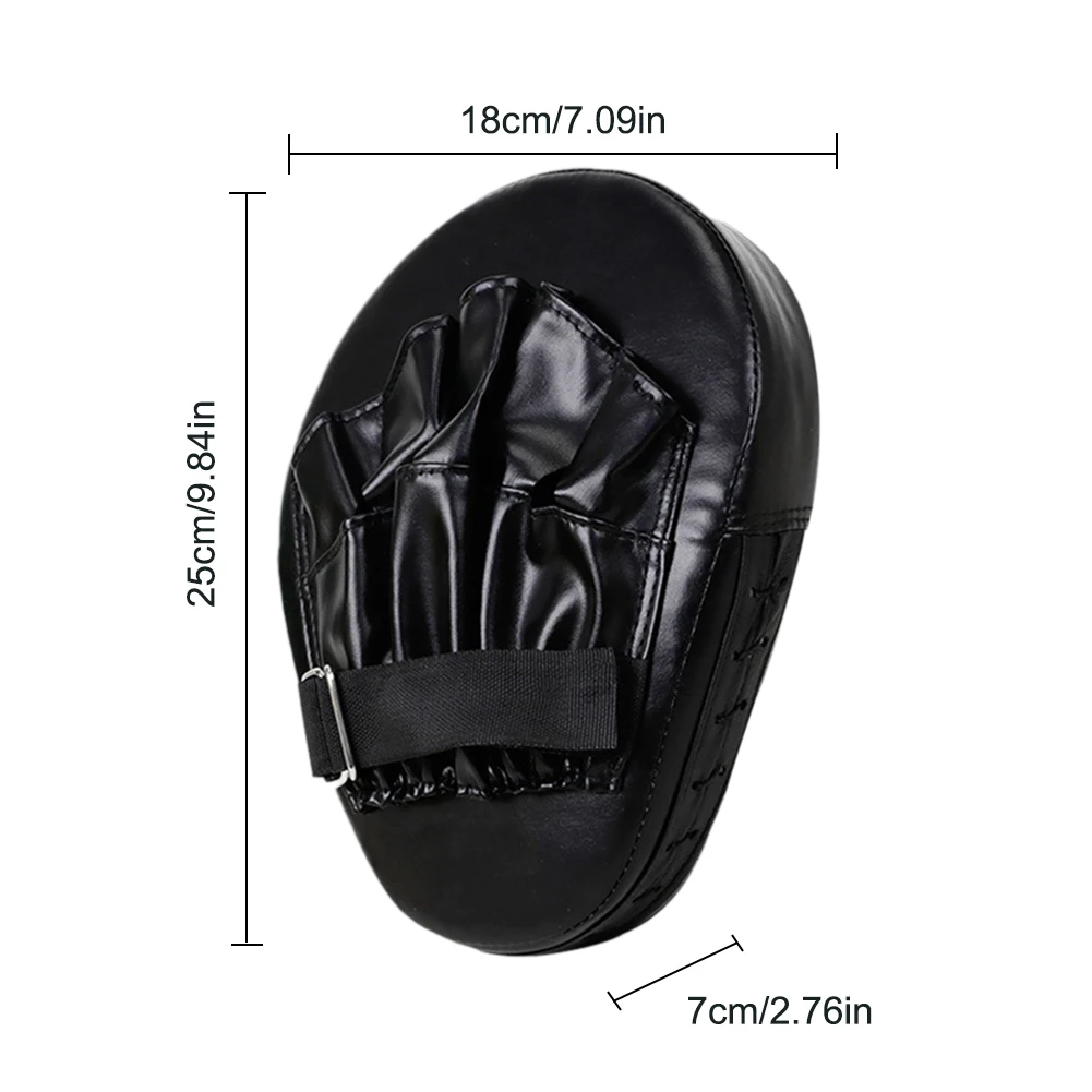 Curved Boxing Hand Target PU Leather 5-Finger Hand Target Breathable Curved Punching Mitts Boxing Focus Pad for Men Women Gym