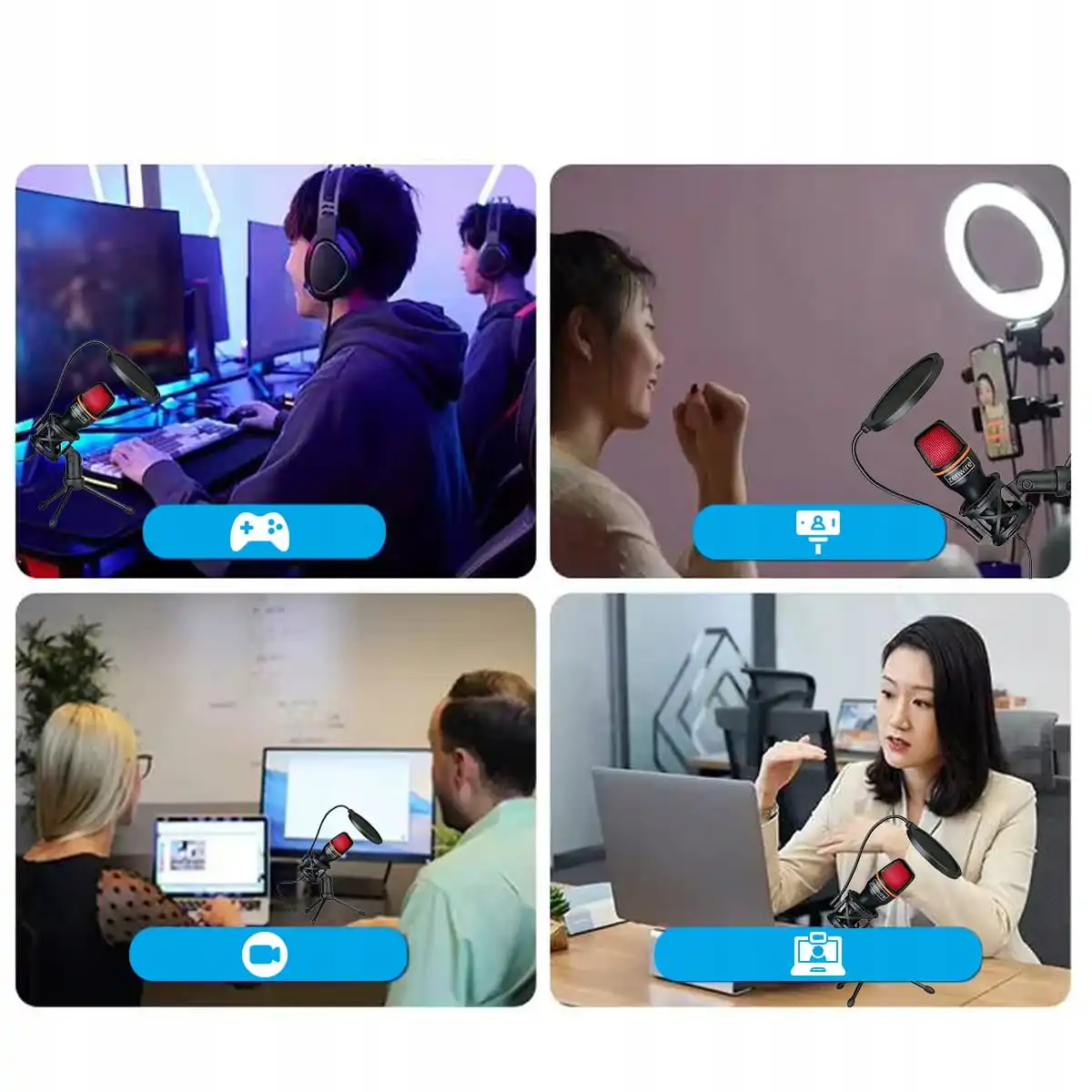 Fotografia 6: Microfone de Estúdio Capacitivo para PC, Computador, Jogos, RGB, USB-C, USB 3.0, Zenwire ME4