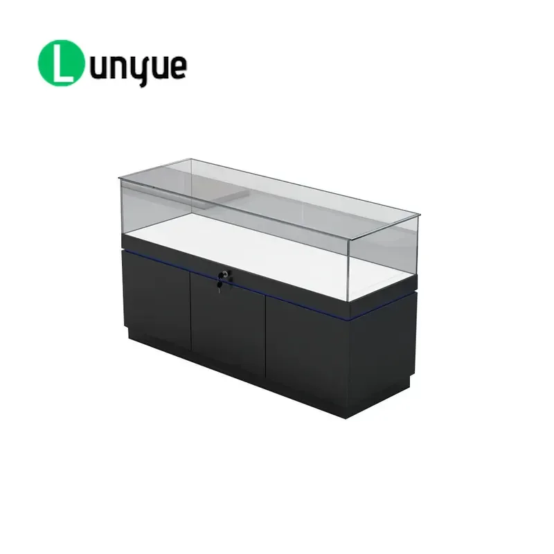 Glass Display Cabinet for Museum Antique Jewelry Product Exhibition Shopping Mall Showcase Desk with Clear Visibility and