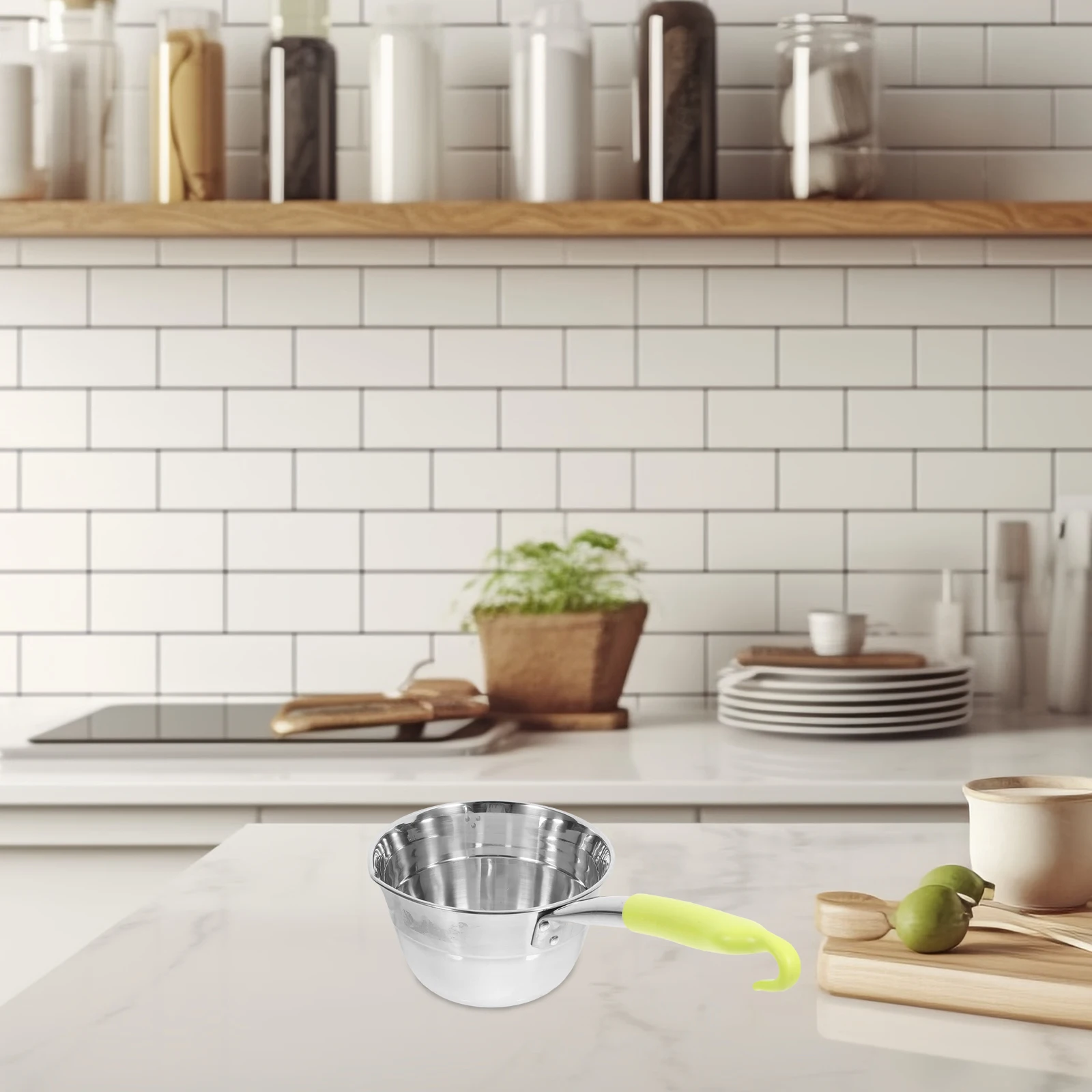 

Stainless Steel Water Ladle Metal Soup Serving Spoon Long Handle for Sauce Cooking