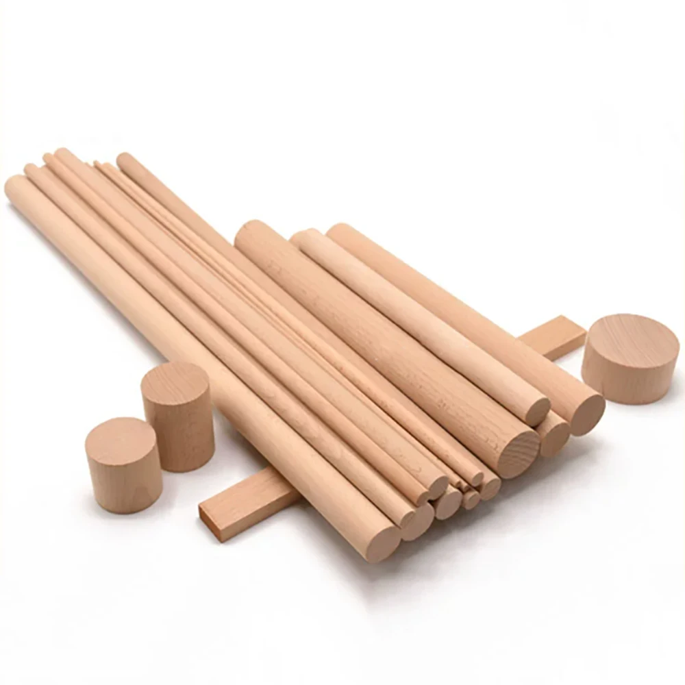 Round/Semicircle Solid Pine Strips DIY Model Material Crafts Decoration Making Parts Length 100mm-300mm Pine Wood Rods 8mm-28mm