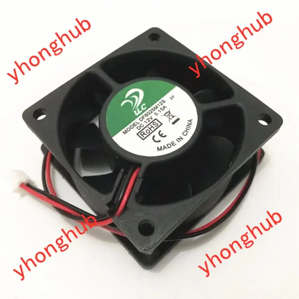 U.C DF6025M12S DC 12V 0.15A 60x60x25mm 2-wire Server Cooling Fan