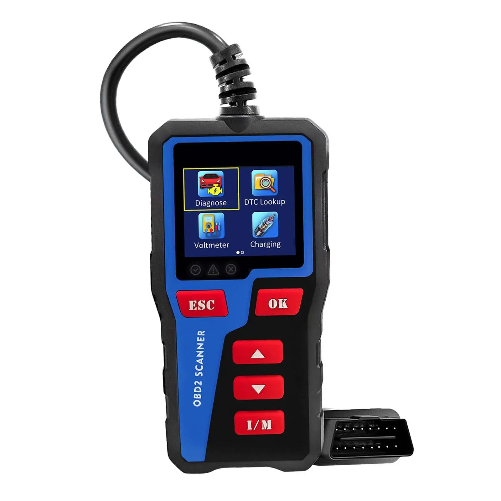 OBD2 Scanner Car Diagnose Tool LED Display Engine Fault Handheld at300 Enhanced Professional Cars Code Reader OBD2 Scanner
