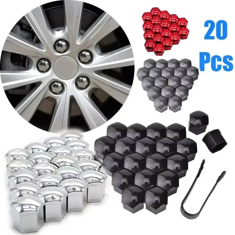 20/40Pcs Universal Anti-Rust 17/19/21mm Auto Trim Tyre Wheel Nut Screw Bolt Protection Covers Cap Car Accessories