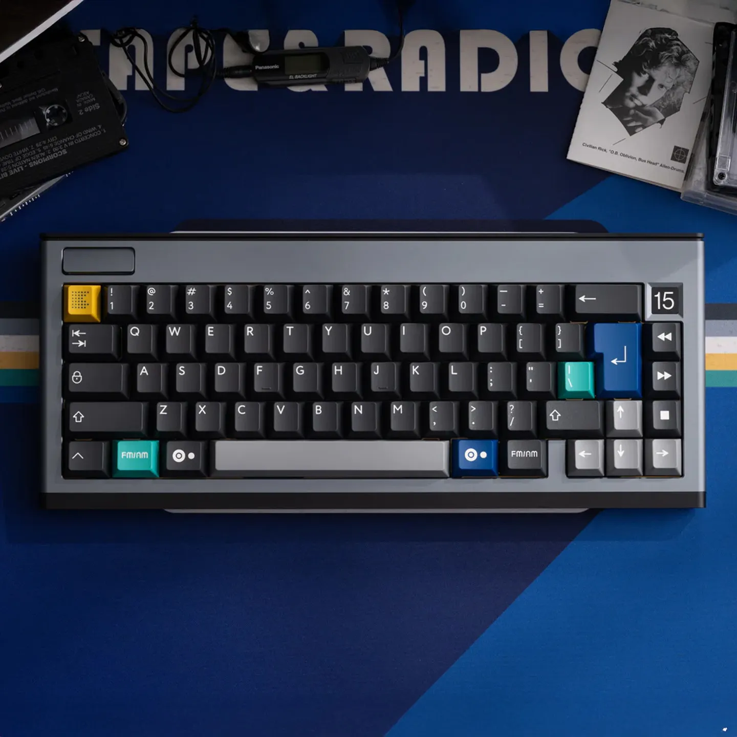 PBTfans Tape Radio PC Keycaps Tape Customization Sports Keyboard Keycaps Two Color ABS Factory Height For PC Accessories Gifts