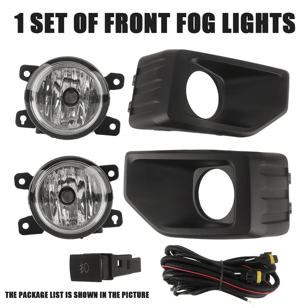 Front Bumper Fog Lamp Upgrade Kit FOR Mitsubishi Triton L200 2023 2024 Version Additional Foglight Set Switch + Wiring