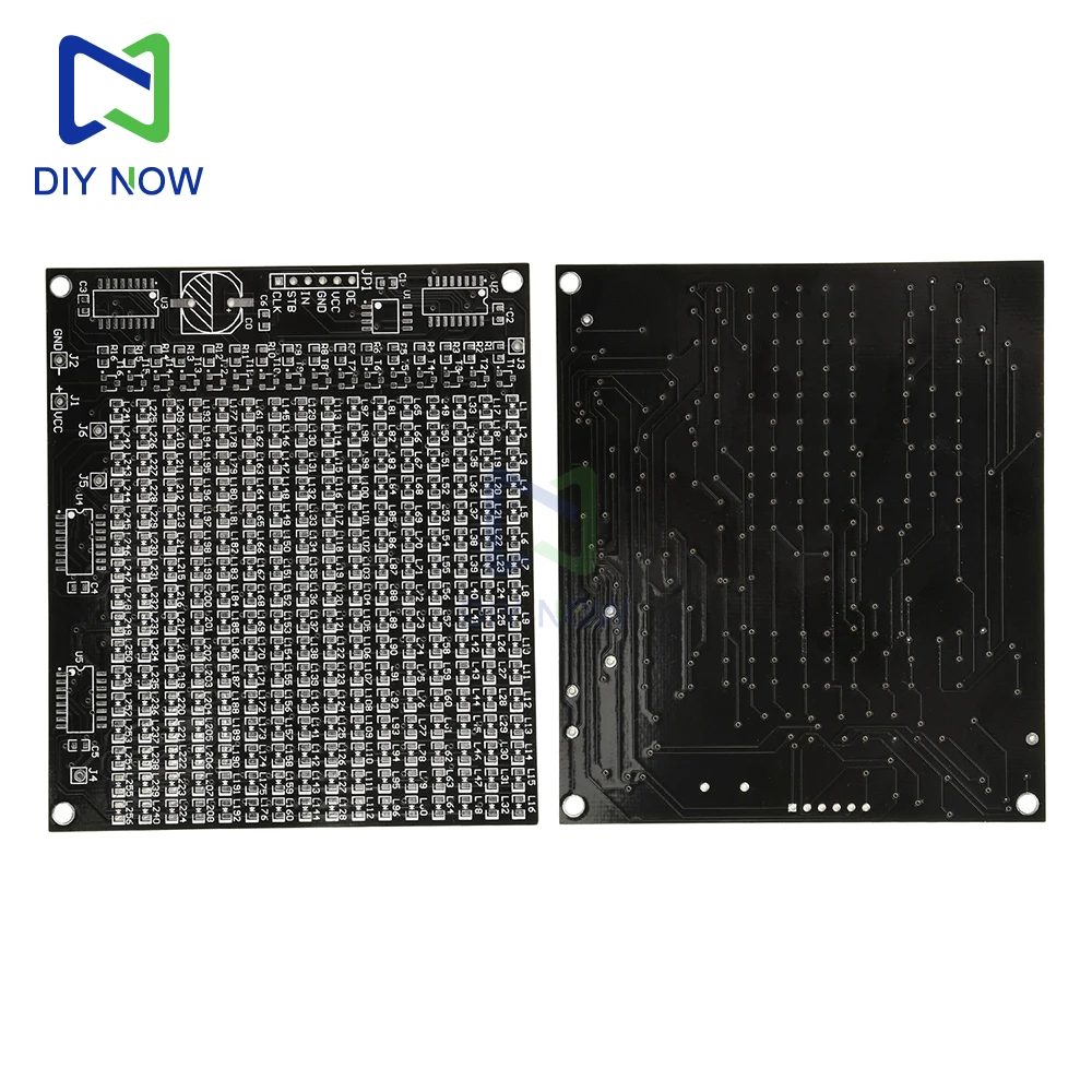 Electronic LED Display Kit 64LED/256LED Red LED Dot Matrix Display Kit - SMD Components Soldering Practice Board DIY Kit