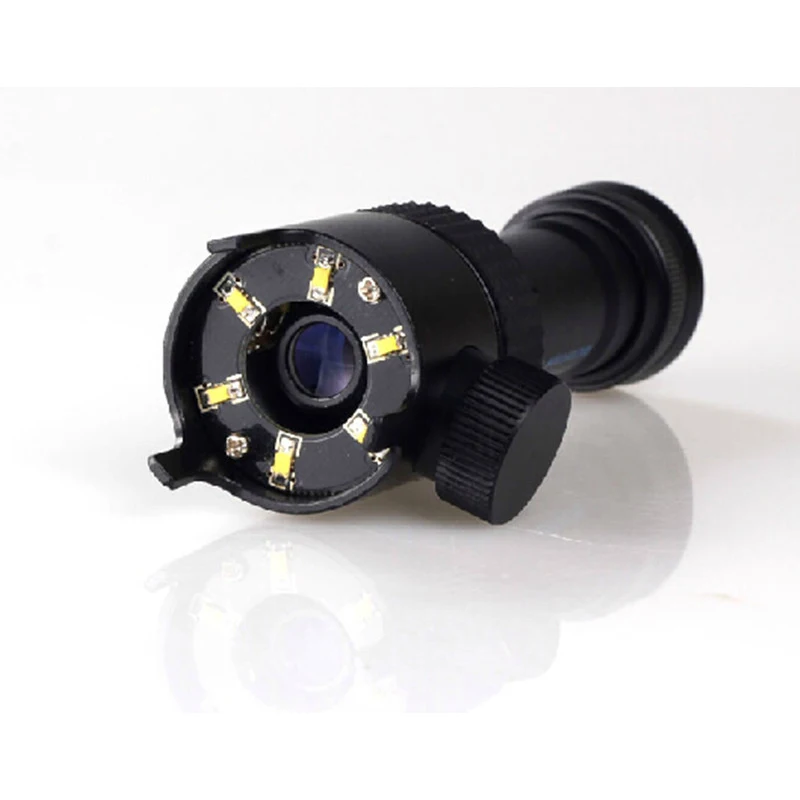 Lupa iluminada LED 50X, lupa de microscopio de bolsillo, identificación de Jade esmeralda con lámparas, báscula de medición, rícula de 0,05mm