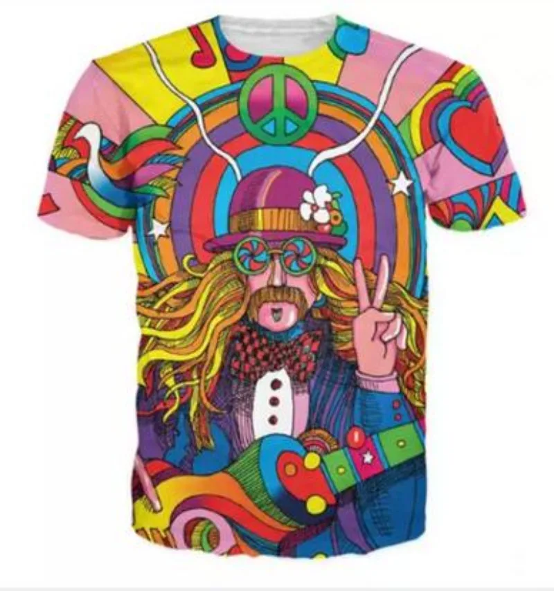 

New Fashion Men/Women Splatter Rainbow 3D Print Short Sleeve T-Shirt Casual Hip Hop Summer T Shirt Tops