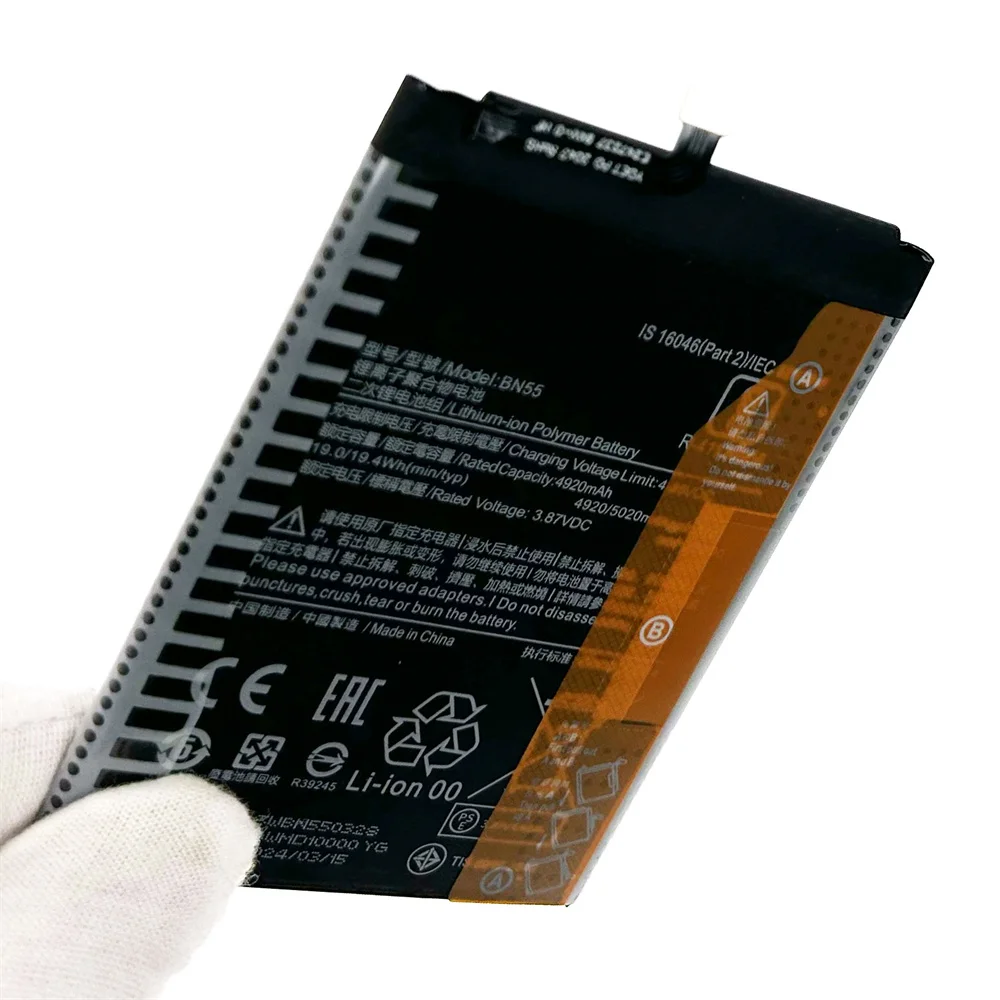 Genuine BN55 5020mAh Battery For Xiaomi Redmi Note 9 S Note 9S Note9S Mobile Phone Replacement Batteries Batteria+Free Tools