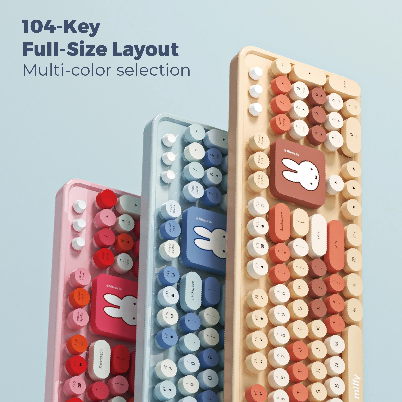 

MIFFY/MIPOW 104 Keyboard, Mouse, & Large-Desk-Pad/ PINK