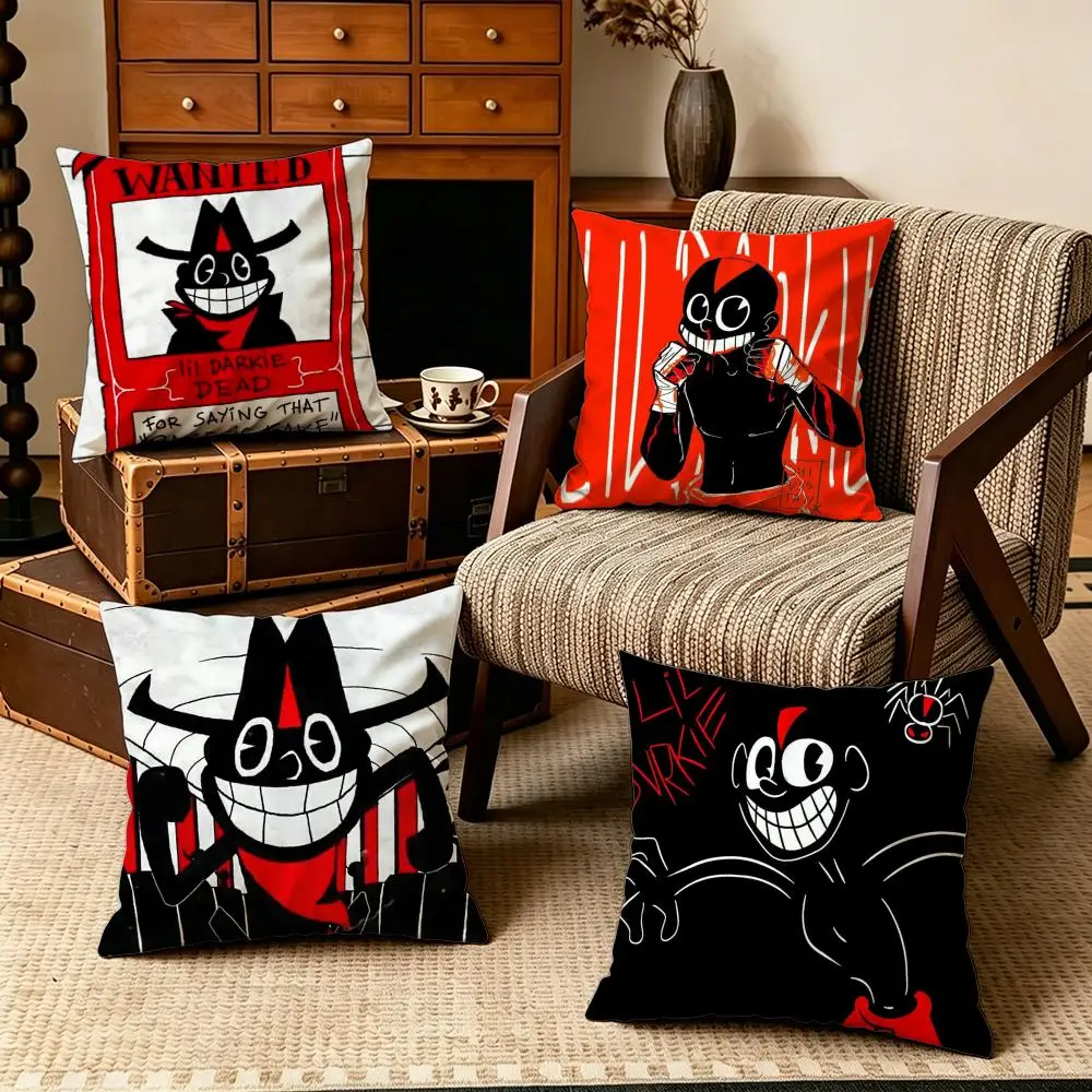Celebrity-Lil DarkieS Cushion Cover Soft Velvet Cushion Cover Set 4Pcs 50x50 45x45 Zipper Pillowcase for Home Decor