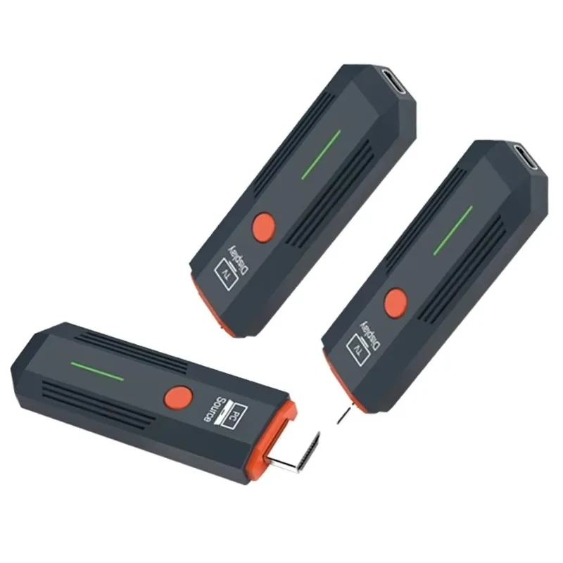 1080P Wireless Video Transmitter Receiver Extender TV Stick Dongle Adapter for PC Camera Laptop Projector & Monitor