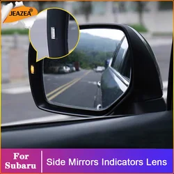 JEAZEA Clear Side Mirrors Assistant Turn Signal Light Indicators Lens For Subaru Forester XV Outback Legacy WRX LEVORG STI