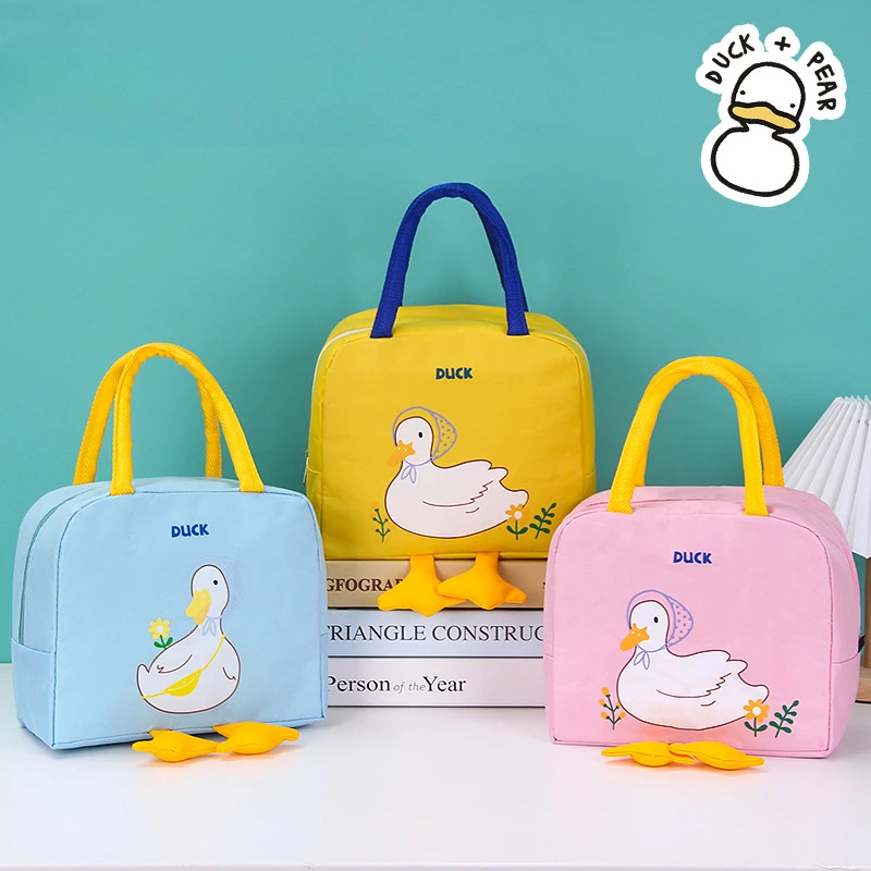 Yellow Duck Lunch Box Bags Cartoon Lunch Bags Bento Bag Portable Insulation Bag Thermal Lunch Bags Loncheras Con Envío Gratis