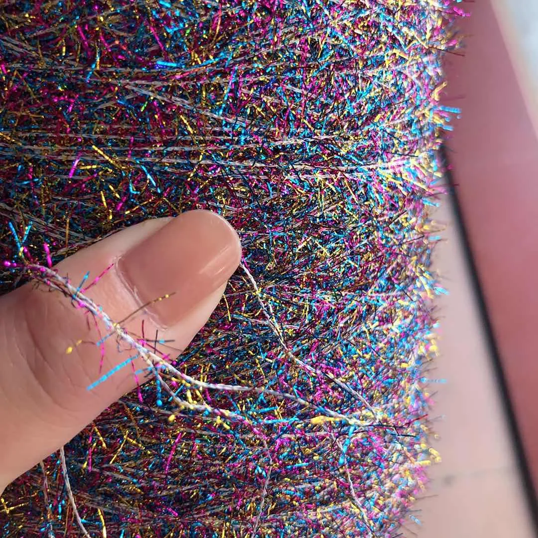 

500g Colorful yarn Glass Yarn For Knitting Rayon Blended Yarn Crochet threads Acrylic Yarn bag knit sweater yarn hat shawl