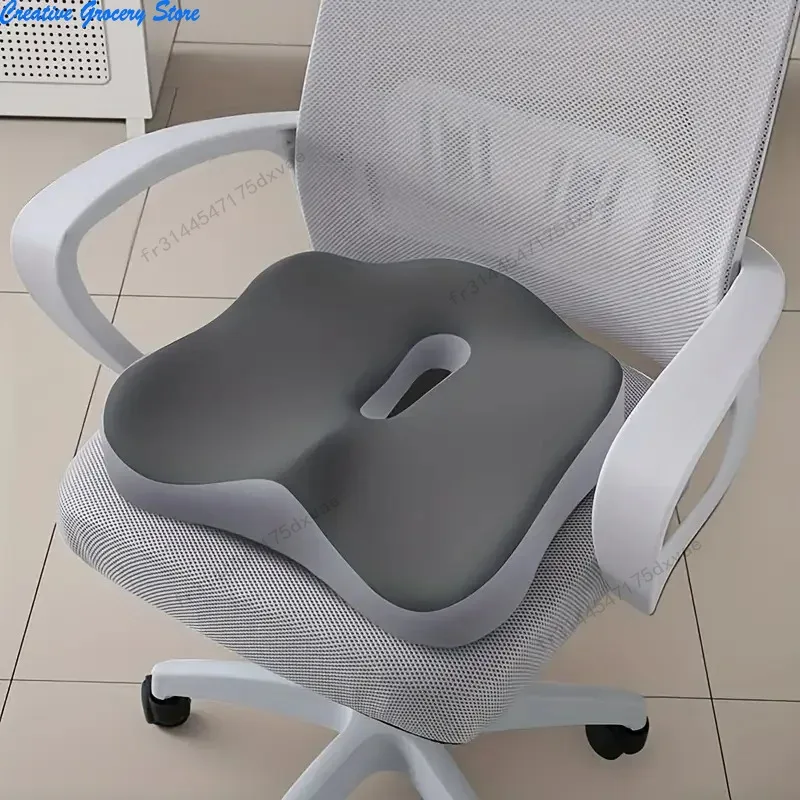 Coussin de siège ergonomique en mousse à mémoire de forme pour chaises de bureau et voitures - Soutien de la posture, soulagement des douleurs aux fesses, matériau facile à nettoyer