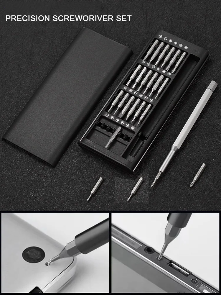 25-in-1 mit 24-teiligem Magnetischem Präzisions-Schraubendreher-Set Mini-Taschen-Schraubendreher-Set, Kleines Reparaturset für Mobiltelefon/PC/Kamera UAV – Detail 1