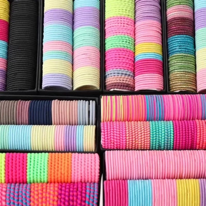 Children Colorful Hair Ties Baby Cute Elastic Hair Rope Girls Child Lovely Colored Ponytail Hairbands Kids Headwear Accessories