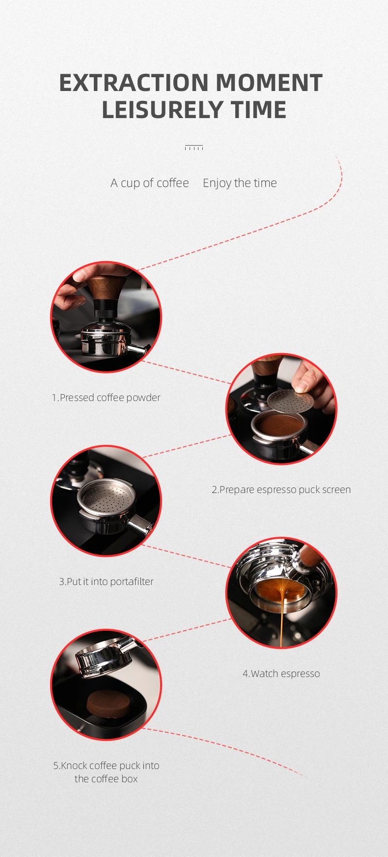 MHW-3BOMBER DEX Präzise 58,5mm Espresso-Kaffeefilterkörbe mit Espresso-Puck-Sieb Passend für 58mm Siebträger Barista-Zubehör – Detail 22